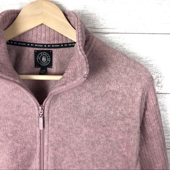 BY DESIGN Sport Pink Zip Up SweatShirt Jacket - Picture 3 of 5